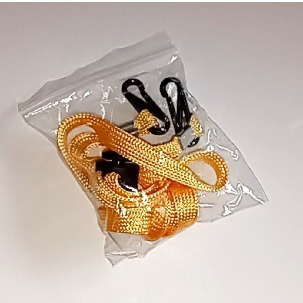 🎯 10 for $12 / Adjustable Yellow Hat Strap Clips / Face Mask Cord - Picture 4 of 6